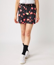 LOUDMOUTH/ラウドマウス ゴルフウェア ブランド ロゴ エコ メッシュ キュロット風 ショートパンツ 吸汗速乾 UVカット 接触冷感 遮熱 ストレッチ リサイクル糸