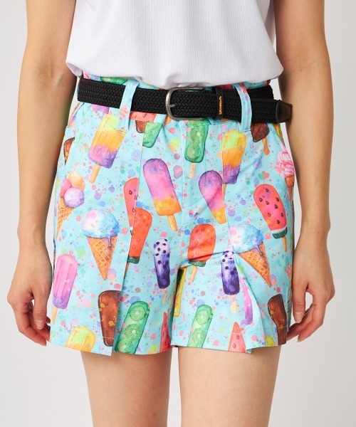 Loudmouth（ラウドマウス）の「LOUDMOUTH/ラウドマウス ゴルフウェア ブランド ロゴ エコ メッシュ キュロット風 ショートパンツ 吸汗速乾 UVカット 接触冷感 遮熱 ストレッチ リサイクル糸（その他パンツ・レディース・その他1/その他2/その他3/その他4・M/L/LL）」の13枚目の写真