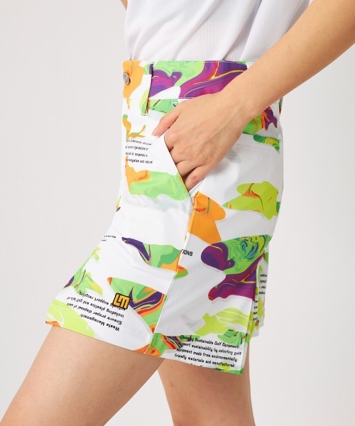 Loudmouth（ラウドマウス）の「LOUDMOUTH/ラウドマウス ゴルフウェア ブランド ロゴ エコ メッシュ キュロット風 ショートパンツ 吸汗速乾 UVカット 接触冷感 遮熱 ストレッチ リサイクル糸（その他パンツ・レディース・その他1/その他2/その他3/その他4・M/L/LL）」の6枚目の写真
