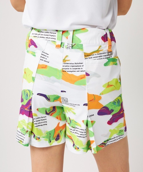 Loudmouth（ラウドマウス）の「LOUDMOUTH/ラウドマウス ゴルフウェア ブランド ロゴ エコ メッシュ キュロット風 ショートパンツ 吸汗速乾 UVカット 接触冷感 遮熱 ストレッチ リサイクル糸（その他パンツ・レディース・その他1/その他2/その他3/その他4・M/L/LL）」の7枚目の写真