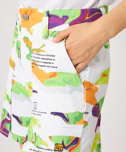 Loudmouth（ラウドマウス）の「LOUDMOUTH/ラウドマウス ゴルフウェア ブランド ロゴ エコ メッシュ キュロット風 ショートパンツ 吸汗速乾 UVカット 接触冷感 遮熱 ストレッチ リサイクル糸（その他パンツ・レディース・その他1/その他2/その他3/その他4・M/L/LL）」の9枚目の写真