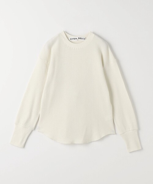 CITEN(シテン)の「<CITEN>エッセンシャルワッフルロンT(Tシャツ/カットソー・レディース・ダークグレー/ライトグレー/ピンク/オフホワイト・FREE)」の2枚目の写真