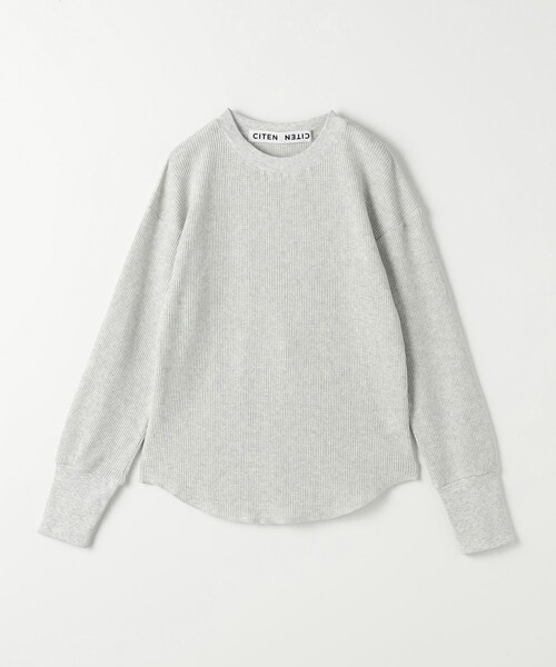 CITEN(シテン)の「<CITEN>エッセンシャルワッフルロンT(Tシャツ/カットソー・レディース・ダークグレー/ライトグレー/ピンク/オフホワイト・FREE)」の3枚目の写真