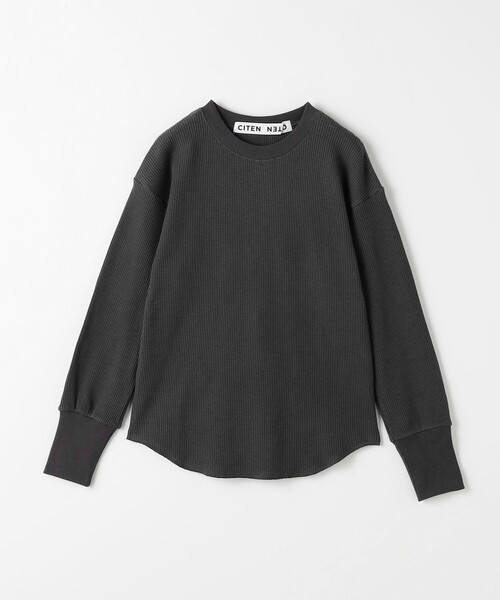 CITEN(シテン)の「<CITEN>エッセンシャルワッフルロンT(Tシャツ/カットソー・レディース・ダークグレー/ライトグレー/ピンク/オフホワイト・FREE)」の4枚目の写真
