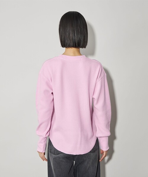 CITEN(シテン)の「<CITEN>エッセンシャルワッフルロンT(Tシャツ/カットソー・レディース・ダークグレー/ライトグレー/ピンク/オフホワイト・FREE)」の9枚目の写真