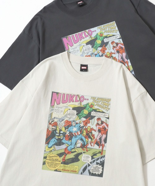 MARVEL（マーベル）の「Disney/ディズニー MARVEL/マーベル スパイダーマン･キャプテンアメリカ オーバーサイズ ピグメント風 ヴィンテージ加工 半袖Tシャツ/レディース メンズ（Tシャツ/カットソー・レディース・ホワイト系その他/ブラック系その他2/ブラック系その他/ホワイト系その他2/ホワイト系その他4/ブラック系その他3/ホワイト系その他3/ブラック系その他4・M/L/LL）」の4枚目の写真