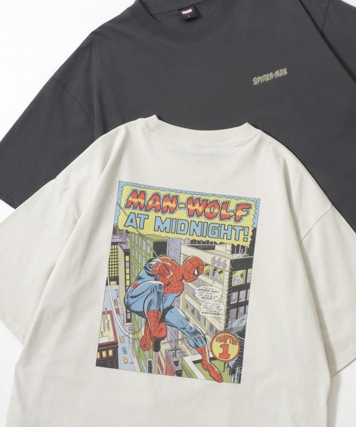 MARVEL（マーベル）の「Disney/ディズニー MARVEL/マーベル スパイダーマン･キャプテンアメリカ オーバーサイズ ピグメント風 ヴィンテージ加工 半袖Tシャツ/レディース メンズ（Tシャツ/カットソー・レディース・ホワイト系その他/ブラック系その他2/ブラック系その他/ホワイト系その他2/ホワイト系その他4/ブラック系その他3/ホワイト系その他3/ブラック系その他4・M/L/LL）」の5枚目の写真