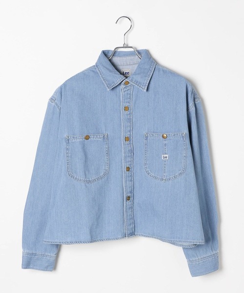 Lee（リー）の「【Lee(リー)】別注デニムショートシャツ（シャツ/ブラウス・レディース・インディゴブルー/サックスブルー・FREE）」の14枚目の写真