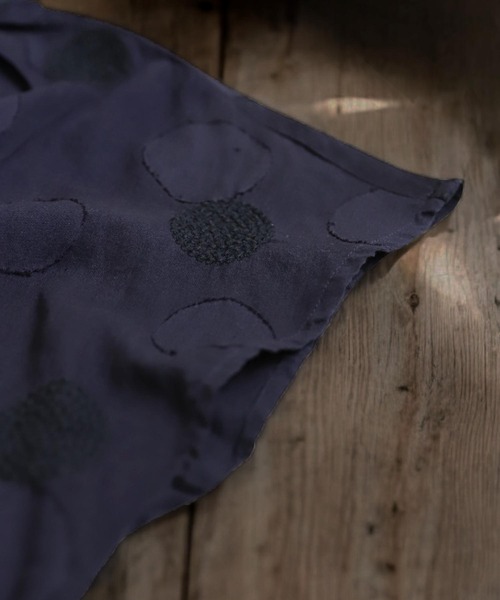 antiqua(アンティカ)の「ドット 刺繍 インド綿 シャツ(シャツ/ブラウス・レディース・ブラック/ホワイト・ONESIZE)」の15枚目の写真