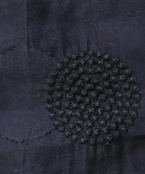 antiqua(アンティカ)の「ドット 刺繍 インド綿 シャツ(シャツ/ブラウス・レディース・ブラック/ホワイト・ONESIZE)」の17枚目の写真