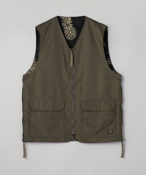 TAION(タイオン)の「TAION(タイオン)別注リバーシブルベスト(ベスト・メンズ・オリーブ/ブラック・L/M)」の1枚目の写真