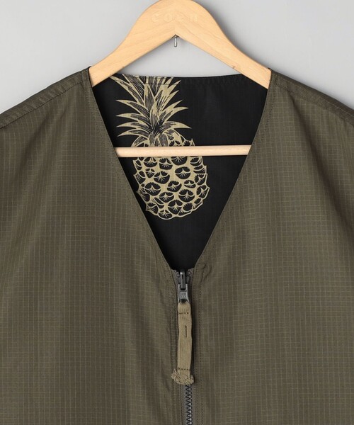 TAION(タイオン)の「TAION(タイオン)別注リバーシブルベスト(ベスト・メンズ・オリーブ/ブラック・L/M)」の4枚目の写真