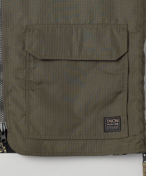 TAION(タイオン)の「TAION(タイオン)別注リバーシブルベスト(ベスト・メンズ・オリーブ/ブラック・L/M)」の7枚目の写真