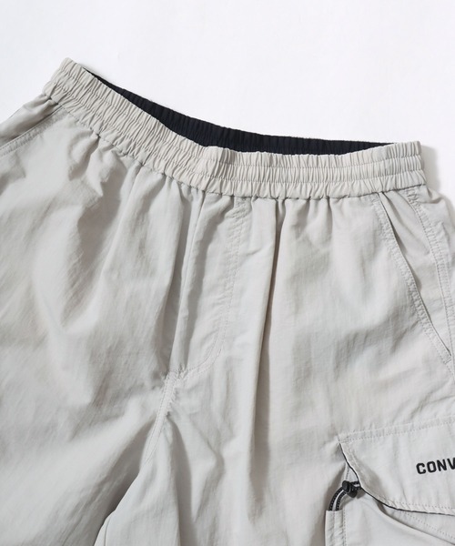 CONVERSE（コンバース）の「CONVERSE/コンバース 撥水 ワンポイント刺繍 ワイドカーゴナイロンショーツ ショートパンツ ハーフパンツ（その他パンツ・メンズ・カーキ/アイボリー/ブラック・L/M/LL）」の10枚目の写真