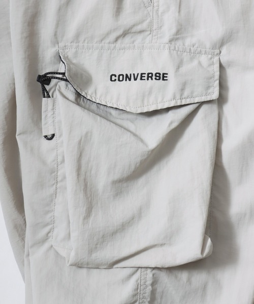 CONVERSE（コンバース）の「CONVERSE/コンバース 撥水 ワンポイント刺繍 ワイドカーゴナイロンショーツ ショートパンツ ハーフパンツ（その他パンツ・メンズ・カーキ/アイボリー/ブラック・L/M/LL）」の14枚目の写真