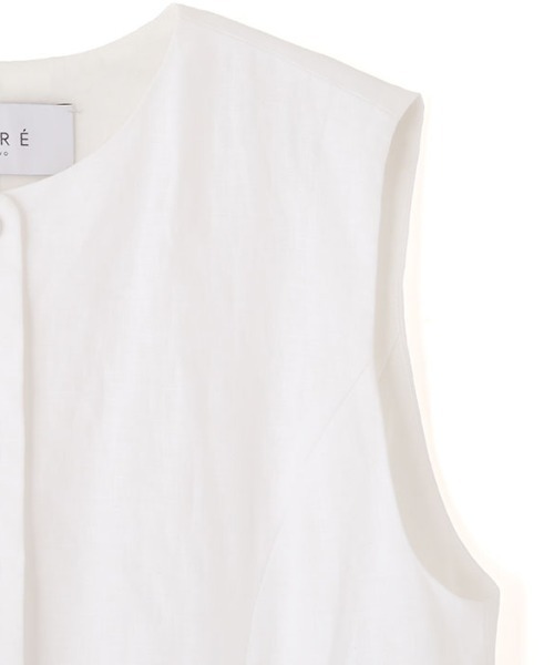 ETRE TOKYO（エトレトウキョウ）の「【ZOZO限定カラー】リネンカーブシルエットベスト（ベスト・レディース・ブラック/ホワイト/ブラウン・FREE）」の12枚目の写真
