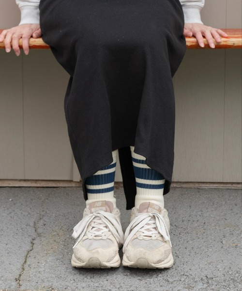 decka Quality socks(デカクオリティソックス)の「decka 80's Skater Socks デカ スケーターソックス ショート リブ ラインソックス メンズ レディース(ソックス/靴下・レディース・ブラック/オリーブ/レッド/ネイビー/Navy/Olive/Red・M/L)」の9枚目の写真