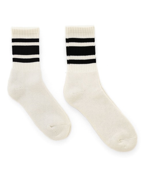 decka Quality socks(デカクオリティソックス)の「decka 80's Skater Socks デカ スケーターソックス ショート リブ ラインソックス メンズ レディース(ソックス/靴下・レディース・ブラック/オリーブ/レッド/ネイビー/Navy/Olive/Red・M/L)」の20枚目の写真