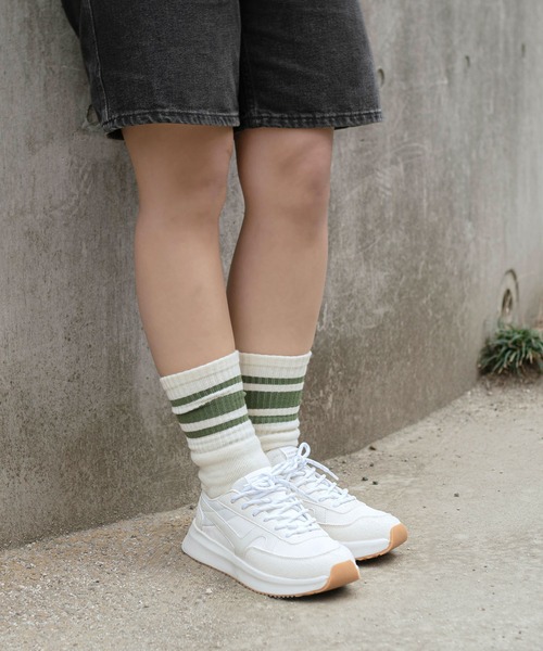 decka Quality socks(デカクオリティソックス)の「decka 80's Skater Socks デカ スケーターソックス ショート リブ ラインソックス メンズ レディース(ソックス/靴下・レディース・ブラック/オリーブ/レッド/ネイビー/Navy/Olive/Red・M/L)」の11枚目の写真