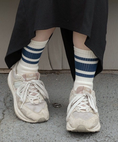 decka Quality socks(デカクオリティソックス)の「decka 80's Skater Socks デカ スケーターソックス ショート リブ ラインソックス メンズ レディース(ソックス/靴下・レディース・ブラック/オリーブ/レッド/ネイビー/Navy/Olive/Red・M/L)」の12枚目の写真