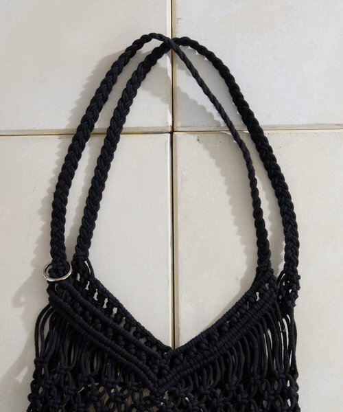 CIAOPANIC TYPY（チャオパニックティピー）の「【GOOD HOLIDAY】カラビナ付きマクラメフリンジBAG（トートバッグ・レディース・オフホワイト/レッド/ブラック/ベージュ・ONE SIZE）」の20枚目の写真