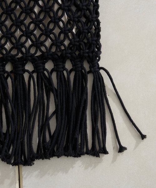 CIAOPANIC TYPY（チャオパニックティピー）の「【GOOD HOLIDAY】カラビナ付きマクラメフリンジBAG（トートバッグ・レディース・オフホワイト/レッド/ブラック/ベージュ・ONE SIZE）」の21枚目の写真