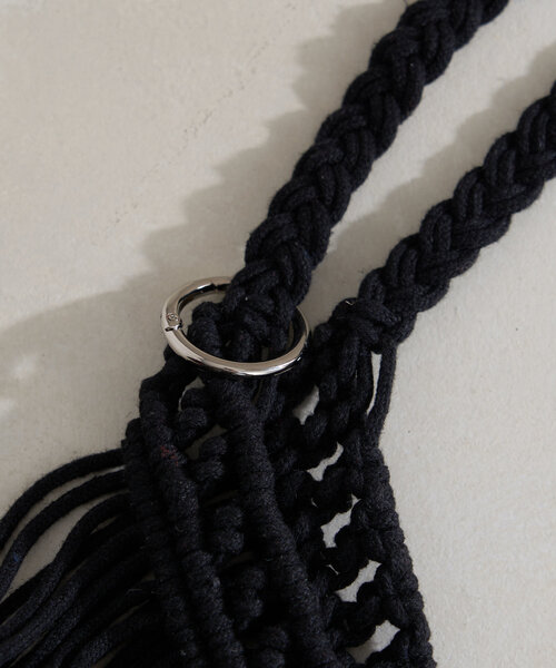 CIAOPANIC TYPY（チャオパニックティピー）の「【GOOD HOLIDAY】カラビナ付きマクラメフリンジBAG（トートバッグ・レディース・オフホワイト/レッド/ブラック/ベージュ・ONE SIZE）」の22枚目の写真