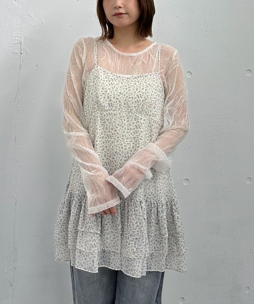 archives（アルシーヴ）の「フリルティアードミニキャミワンピース（ワンピース・レディース・アイボリー/ブラック/オフホワイト・MEDIUM）」の22枚目の写真