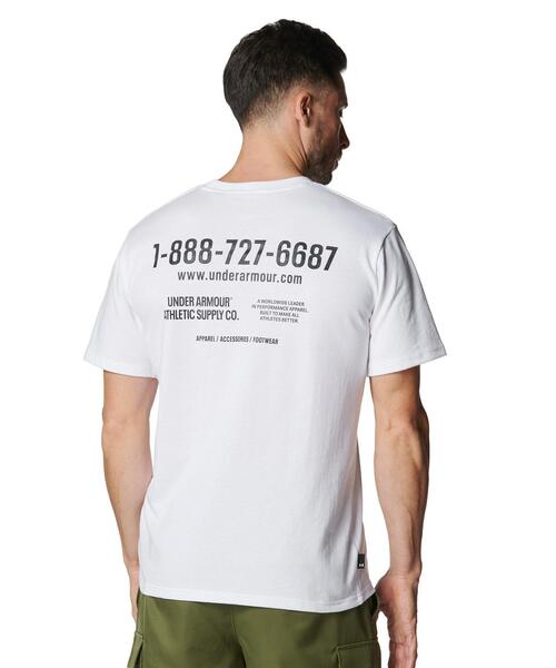 UNDER ARMOUR(アンダーアーマー)の「UAヘビーウエイト グラフィック ショートスリーブ Tシャツ(ライフスタイル/メンズ)(Tシャツ/カットソー・メンズ・ホワイト・M/XL/3XL/S/L/2XL)」の2枚目の写真