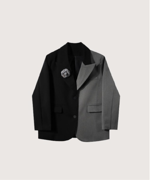 Half Docking Flower Applique Jacket（テーラードジャケット）｜LA