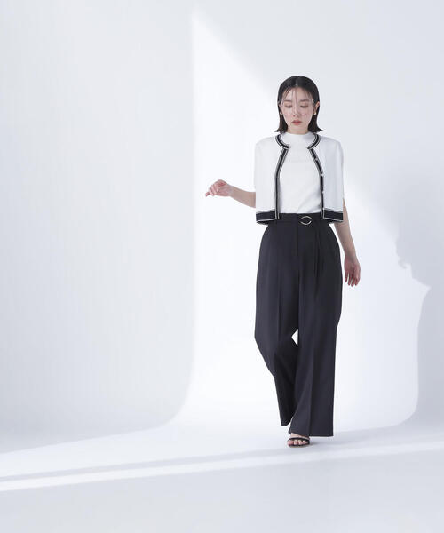 NATURAL BEAUTY BASIC(ナチュラルビューティーベーシック)の「◇ボトルネックバイカラーアンサンブル(カーディガン/ボレロ・レディース・ベージュ系その他/ブルー系その他6/ホワイト系その他・FREE)」の10枚目の写真