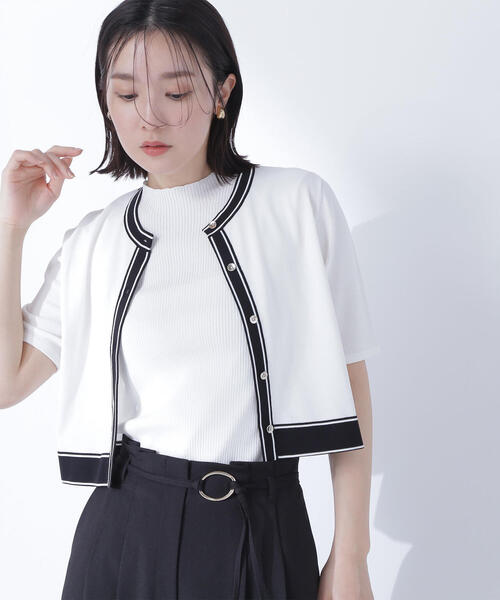 NATURAL BEAUTY BASIC(ナチュラルビューティーベーシック)の「◇ボトルネックバイカラーアンサンブル(カーディガン/ボレロ・レディース・ベージュ系その他/ブルー系その他6/ホワイト系その他・FREE)」の11枚目の写真