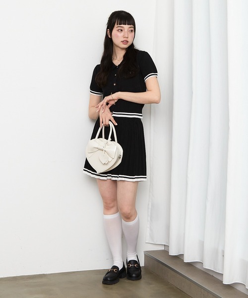 paravion（パラビオン）の「ハート型リボンバッグ（ハンドバッグ・レディース・ブラック/ホワイト・FREE）」の19枚目の写真