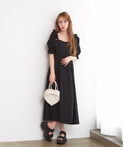 paravion（パラビオン）の「ハート型リボンバッグ（ハンドバッグ・レディース・ブラック/ホワイト・FREE）」の14枚目の写真