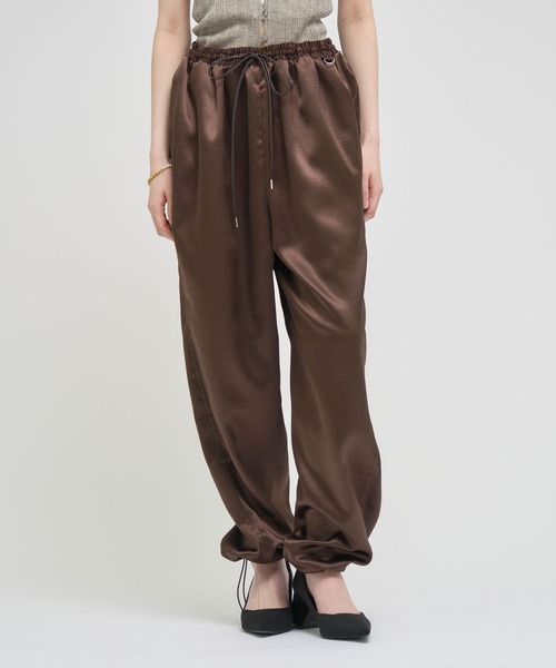 パンツ louren ZOZOTOWN限定》【Louren/ローレン】shantung easy pants/サテン