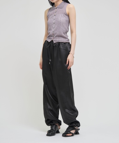 louren(ローレン )の「《ZOZOTOWN限定》【Louren/ローレン】shantung easy pants/サテンイージーパンツ(その他パンツ・レディース・ブラウン/ブラック・M/S)」の14枚目の写真