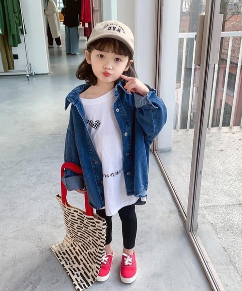 CERCA（チェルカ）の「lulunoix/ロゴデニムシャツ N15390（シャツ/ブラウス・キッズ・ブルー・100cm/110cm/90cm）」の2枚目の写真