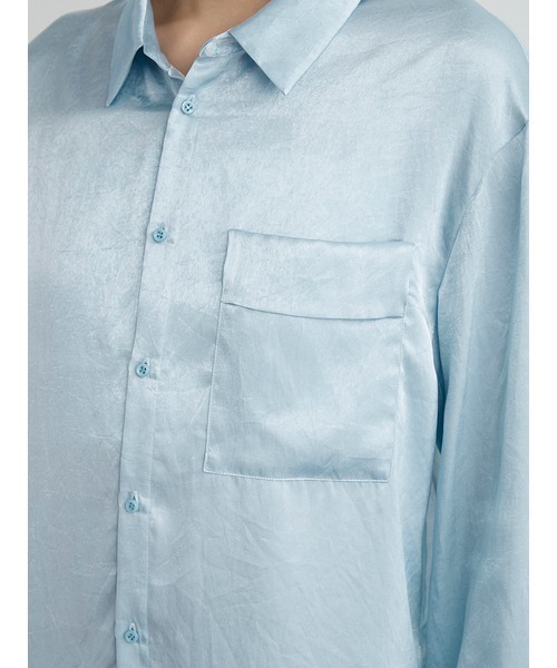 MIESROHE（ミースロエ）の「BACKｼｱｰｻﾃﾝｼｬﾂ（シャツ/ブラウス・レディース・ブラック/ホワイト/ライトブルー・FREE）」の5枚目の写真