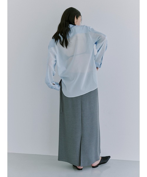 MIESROHE（ミースロエ）の「BACKｼｱｰｻﾃﾝｼｬﾂ（シャツ/ブラウス・レディース・ブラック/ホワイト/ライトブルー・FREE）」の12枚目の写真