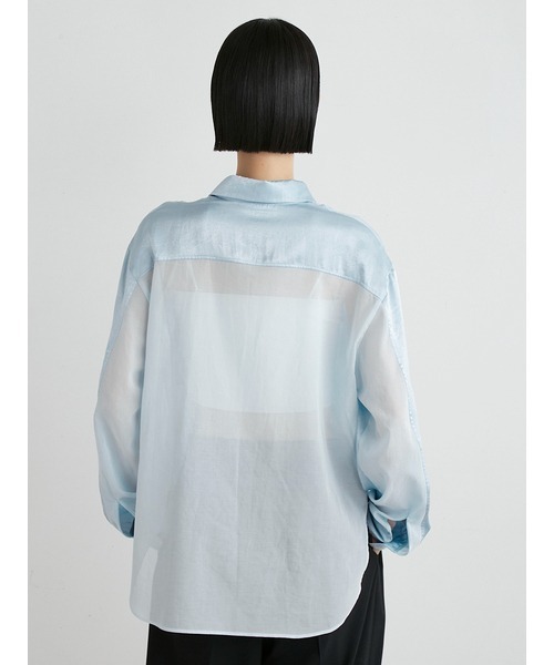MIESROHE（ミースロエ）の「BACKｼｱｰｻﾃﾝｼｬﾂ（シャツ/ブラウス・レディース・ブラック/ホワイト/ライトブルー・FREE）」の17枚目の写真