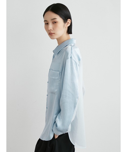 MIESROHE（ミースロエ）の「BACKｼｱｰｻﾃﾝｼｬﾂ（シャツ/ブラウス・レディース・ブラック/ホワイト/ライトブルー・FREE）」の18枚目の写真