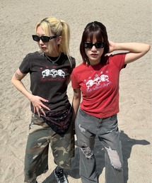 sedacle girl | スカルプリント加工T(Tシャツ/カットソー)
