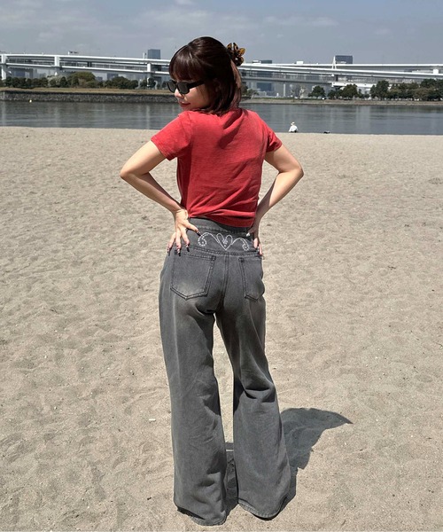 sedacle girl（セダクルガール）の「スカルプリント加工T（Tシャツ/カットソー・レディース・ボルドー/ブラック・SMALL/MEDIUM）」の21枚目の写真