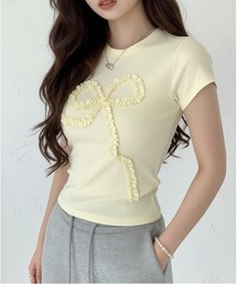 WEGO | WEGO/リボンコードシンプルタイトトップス/Tシャツ(Tシャツ/カットソー)