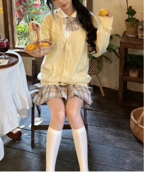 AsheKsha(アシクシャ)の「【新作】アジャスタブルリボンJKスカート(スカート・レディース・ブルー/ブラック/ピンク/ネイビー・F)」の15枚目の写真