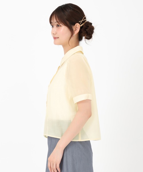 ミッシュマッシュ MISCH MASCH 2025春夏新作 シアー半袖シャツ （WHITE） ミッシュマッシュ MISCH MASCH 2025春夏新作 シアー半袖シャツ