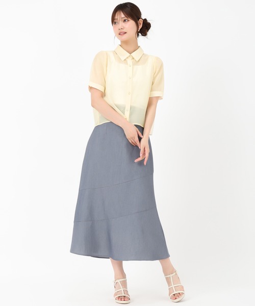 セール】2025春夏新作 シアー半袖シャツ（シャツ/ブラウス