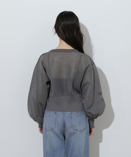 カーディガン 「広島東洋カープ×NBBコラボ」シアーニットブルゾン レディース NATURAL BEAUTY BASIC カーディガン 「広島東洋カープ×NBBコラボ