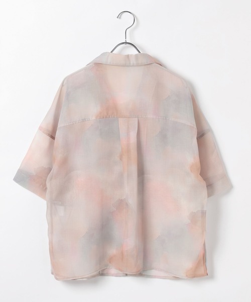 BAYFLOW（ベイフロー）の「ニュアンスパターン半袖シャツ（シャツ/ブラウス・レディース・グレー/イエロー/ピンク・FREE）」の9枚目の写真