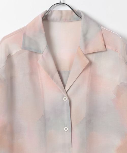 BAYFLOW（ベイフロー）の「ニュアンスパターン半袖シャツ（シャツ/ブラウス・レディース・グレー/イエロー/ピンク・FREE）」の10枚目の写真